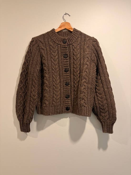 Sezane Andina Cardigan - Heather brown - S - Picture 4 of 13